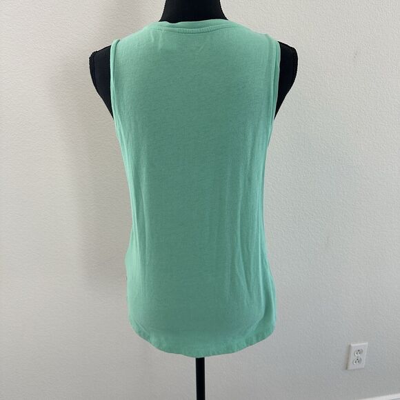 Levi's Women's Oversized Muscle Tank Top Turquoise Size Small Classic Logo - Picture 6 of 10